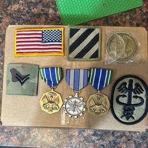 Military Medals and Patches Set